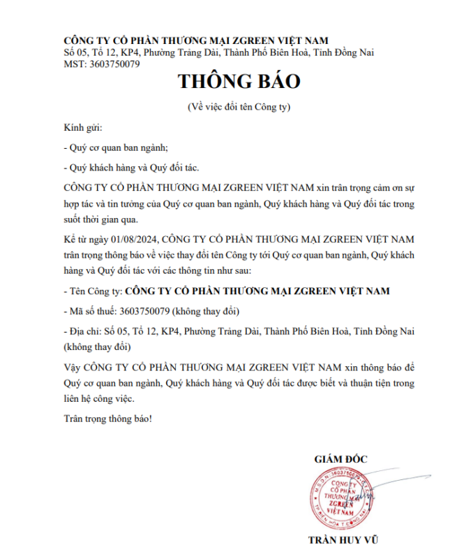 ĐỔI TÊN DOANH NGHIỆP