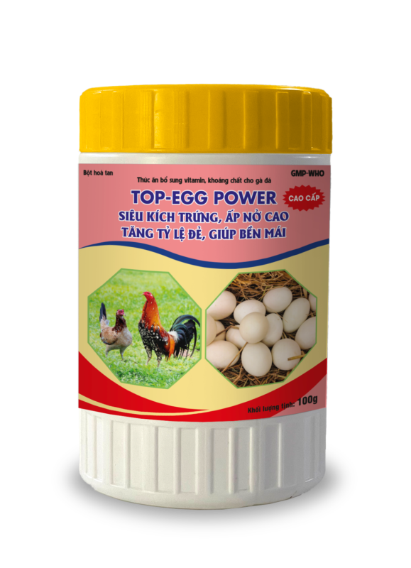 TOP-EGG POWER
TOP-EGG POWER – Siêu Kích Trứng, Tăng Tỷ Lệ Ấp Nở, Giúp Bền Mái