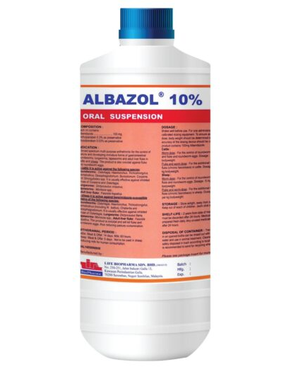 ALBAZOL 10% ORAL SUSPENSION - Giải pháp tẩy giun sán hiệu quả cho gia súc và gia cầm
