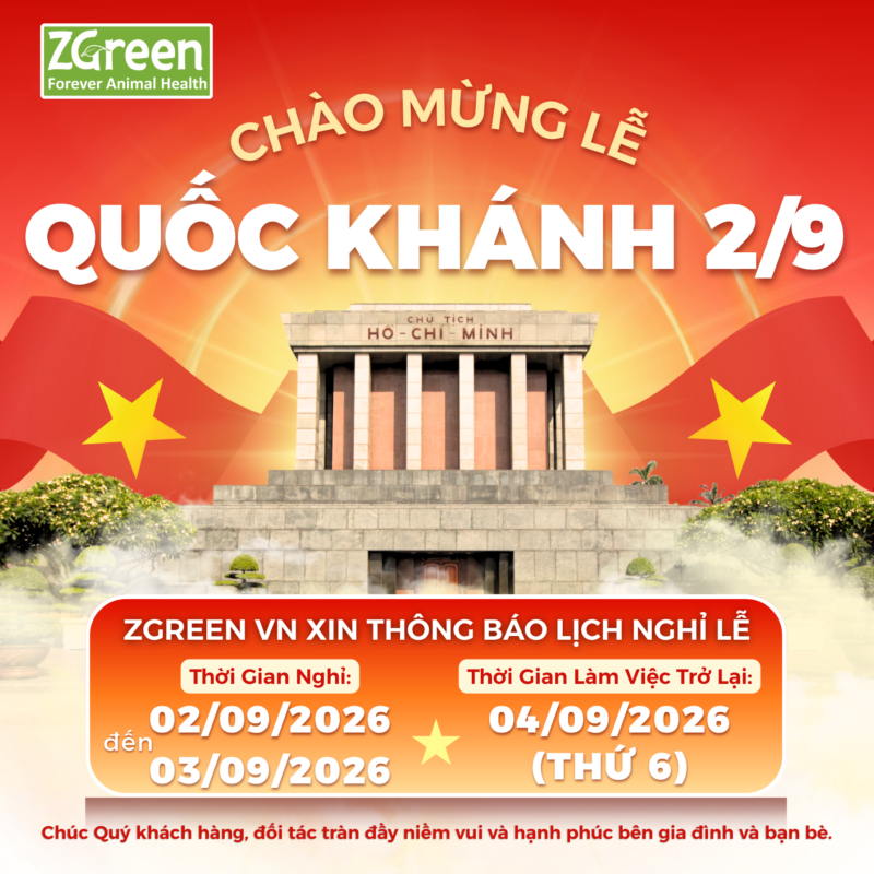 Thông báo lịch nghỉ lễ Quốc khánh 2/9/2026 của ZGreen Việt Nam