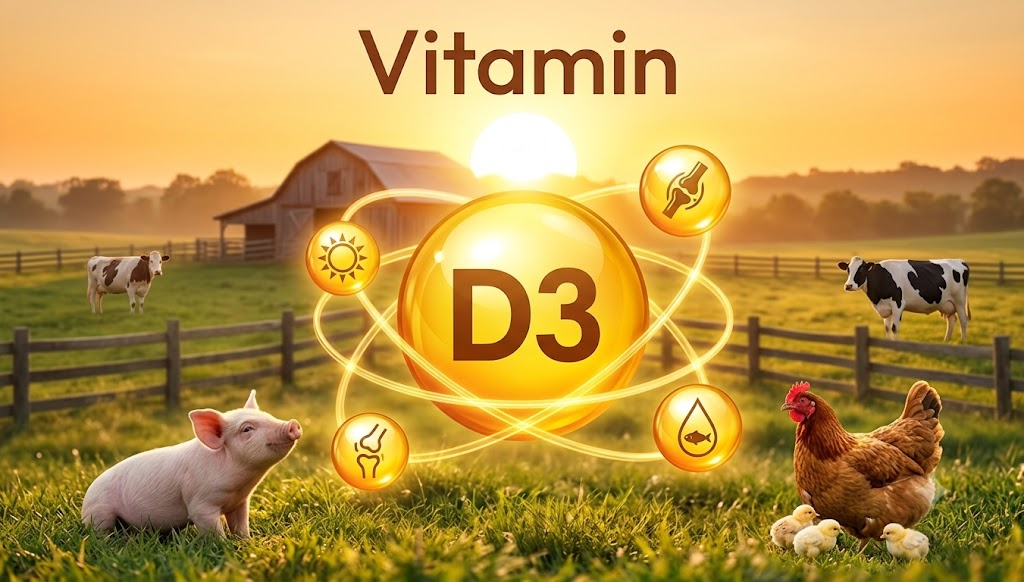 Vitamin D3 giúp vật nuôi phát triển như thế nào?